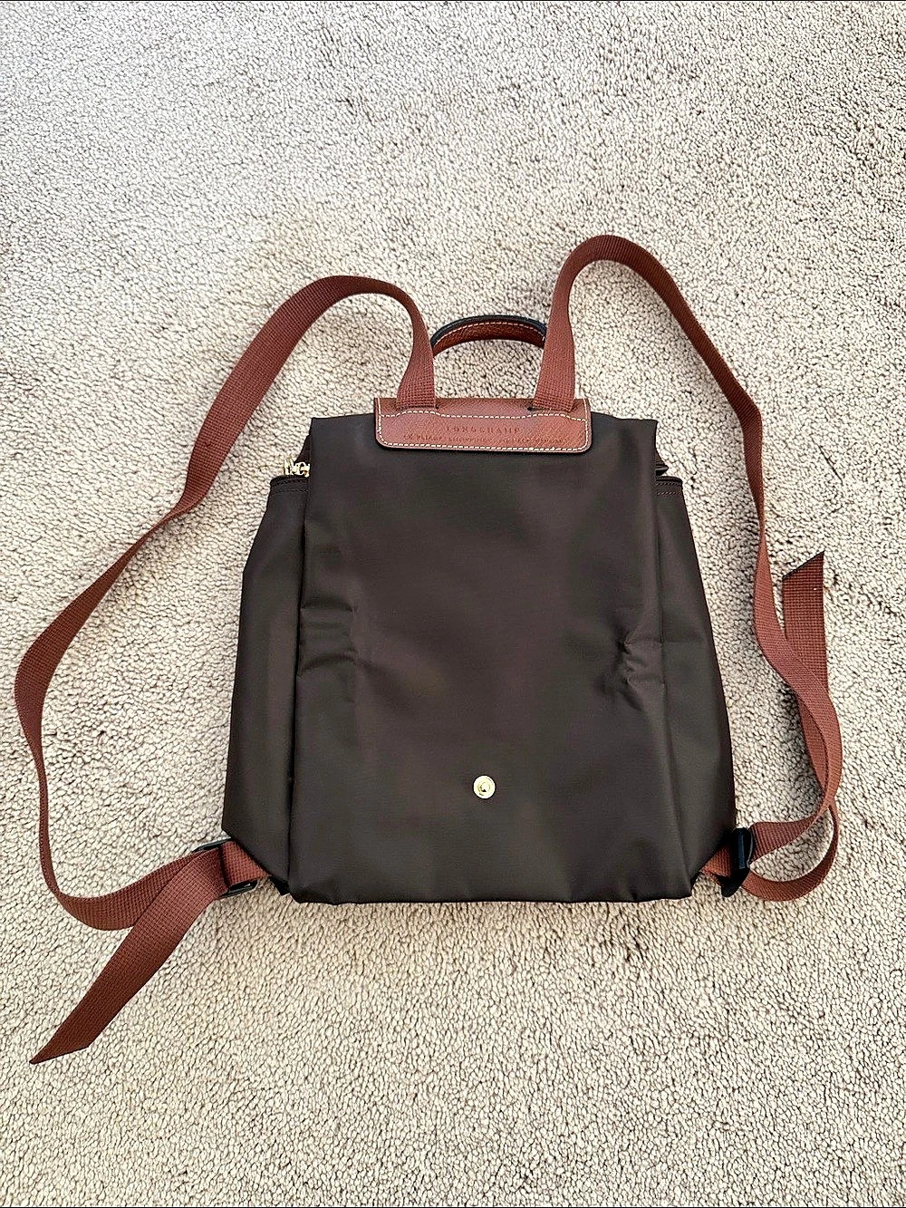 Longchamp Le Pliage Original Backpack Brown & Black - Picture 2 of 7